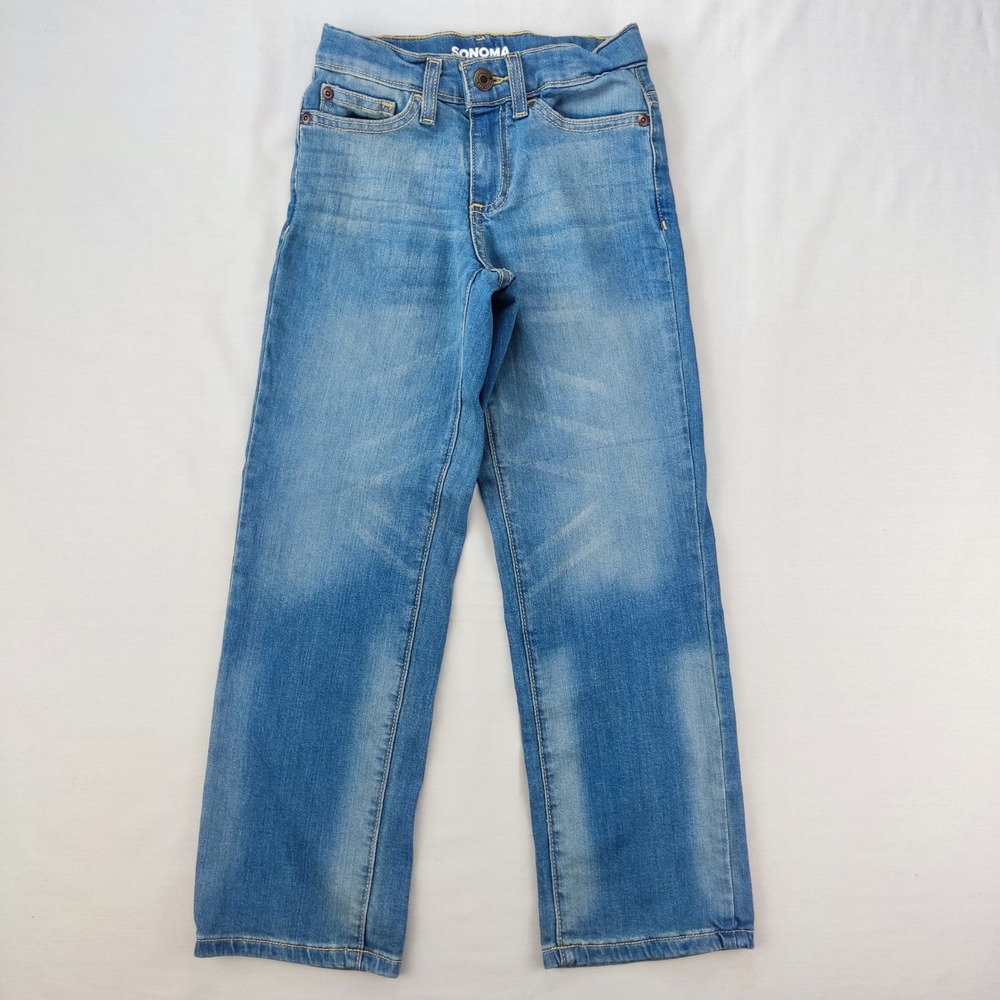 Sonoma Jeans Kids 7S Blue Flexwear Straight Leg Denim Stretch Five Pocket